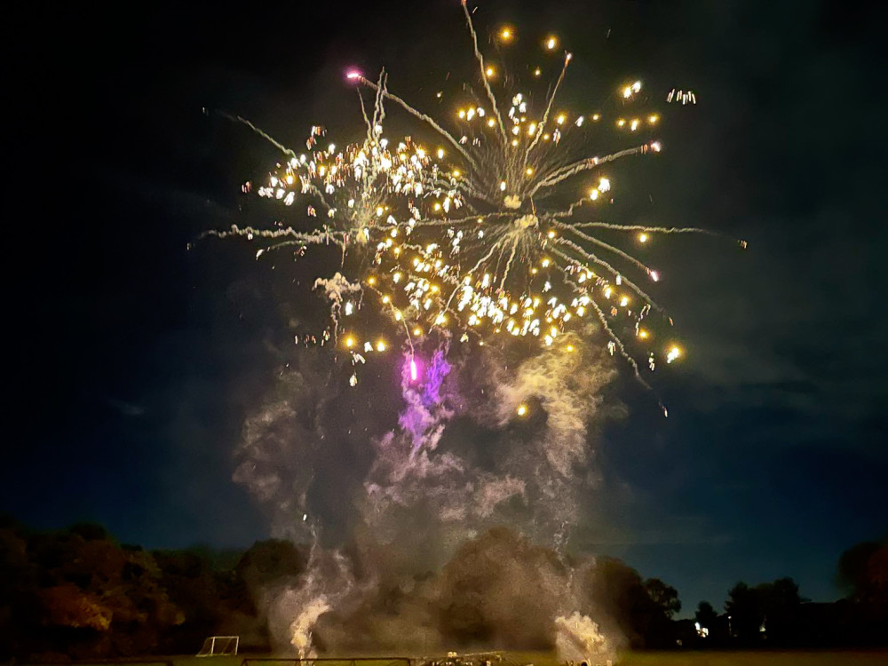 Fireworks lighting up the sky above Wistaston